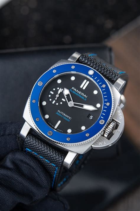 panerai spercial edition blue|panerai submersible limited edition.